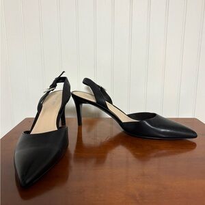 Nine West Black Slingback Heels